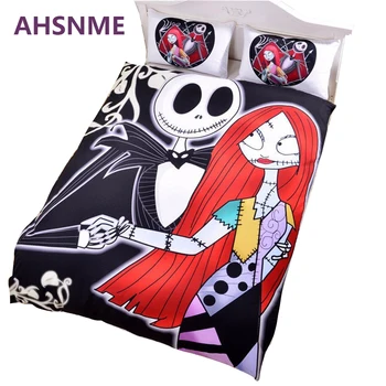 

AHSNME 3D new classic movie theme zombie bride couple Duvet Cover Set 3pcs set Twin Full Queen king No Fading