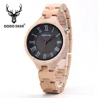 DODO DEER Customized Wood Watches Engraved Women Watches Manual Wood Design Strap Relogio Feminino Ladies And Female Watch A14