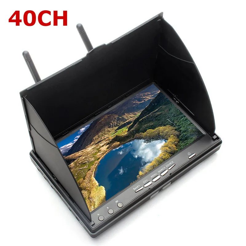 Hot Sale Eachine LCD5802S 5802 40CH Raceband 5.8G 7 Inch Diversity Receiver Monitor with Build-in Battery For FPV Multicopter