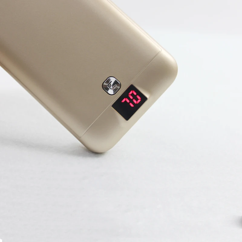 2200mAh External Backup Battery Portable Charger LED Display Back Power Bank Mobile Phone Case for iPhone5