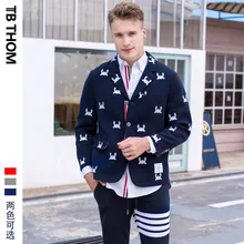 TB Tom мужские пиджаки с вышивкой в консервативном стиле, модные повседневные костюмы, мужские хлопковые костюмы с длинным рукавом