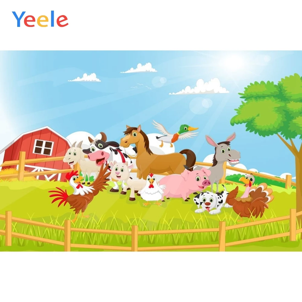 Yeele мультфильм ферма животное для детей день рождения фотография фон на заказ