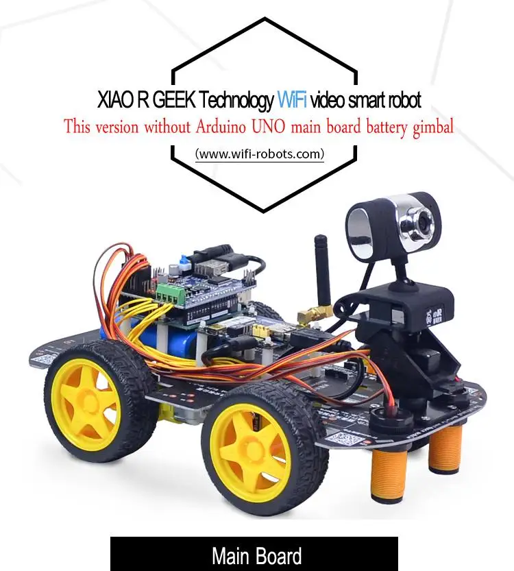 Xiao R DIY умный робот Wifi видео контроль автомобильный комплект с WiFi модулем 2 дБ антенна камера Модель Игрушки Роботы