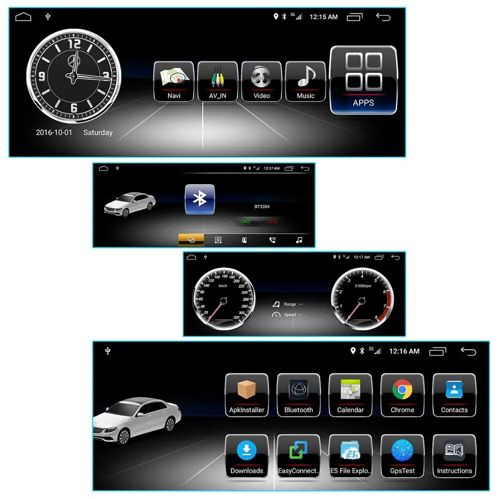 Best Koason10.25inch Android 8.1 Car Multimedia player audio stereo GPS Navigation for Mercedes Benz C Class W204 S204/CLK 2008-2010 5