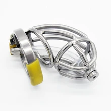 Stainless Steel Male Chastity Device with Urethral Catheter Cock Cage Penis Rings Virginity Lock,Penis Sleeve,Sex Toys for Men stainless steel chastity device with silicone catheter pants for men chastity belt dual lock cock cage penis sleeve sex products