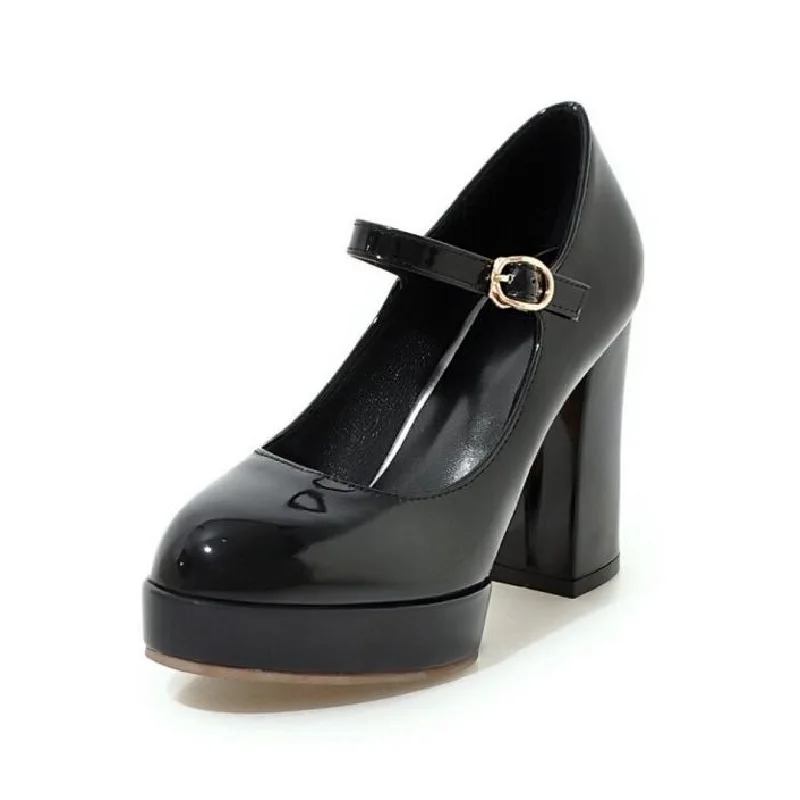 

Fashion Women Pumps Sexy Mary Jane High Heel Shoes Black Red Pop Sale Round Toe Platform Pumps Size 26-62 Women Pumps Shoes