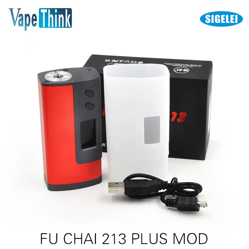 

Sigelei Fuchai 213 Plus TC Box Mod Support Ni/Ti/SS/TCR/TFR Mode Fit for 18650 Battery electronic cigarette Atomizer Vaporizer
