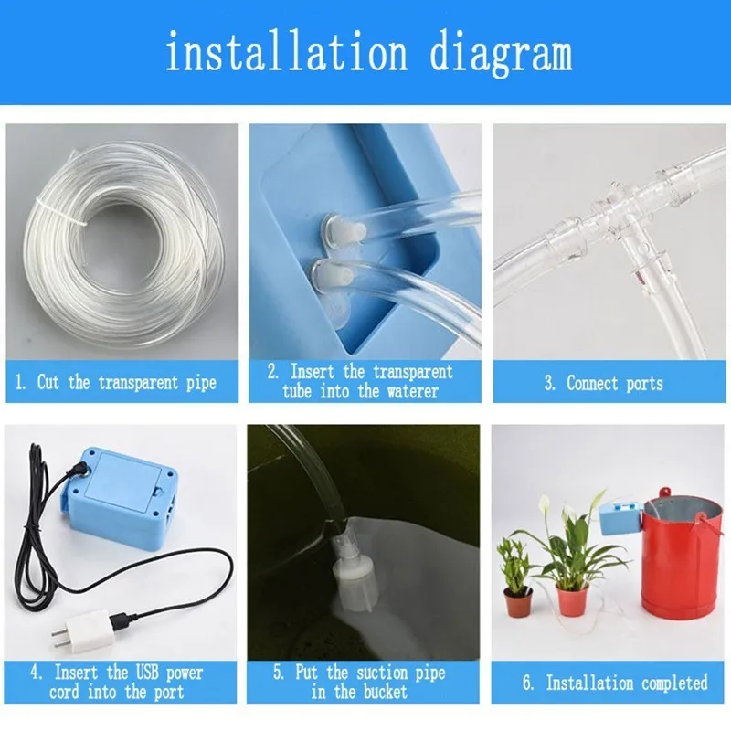 NEW Double knob Automatic Watering Dvice Drip irrigation LED Pump Set Plant Watering Timer Garden Home Office Irrigation System