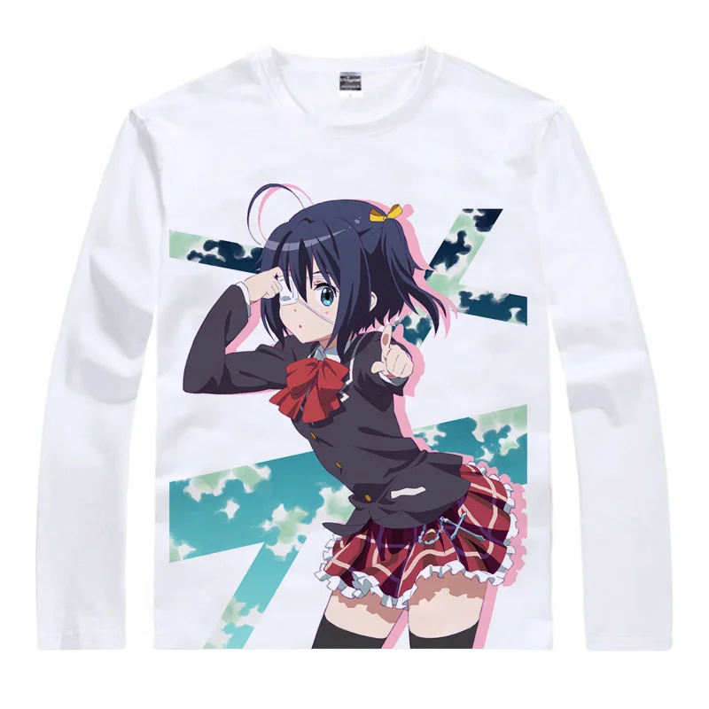 Style 19 Coolprint аниме рубашка любовь, Chunibyo и другие изделия футболки с длинными рукавами Togashi Yuuta Rikka Takanashi Косплей рубашки в японском стиле - Цвет: Style 19