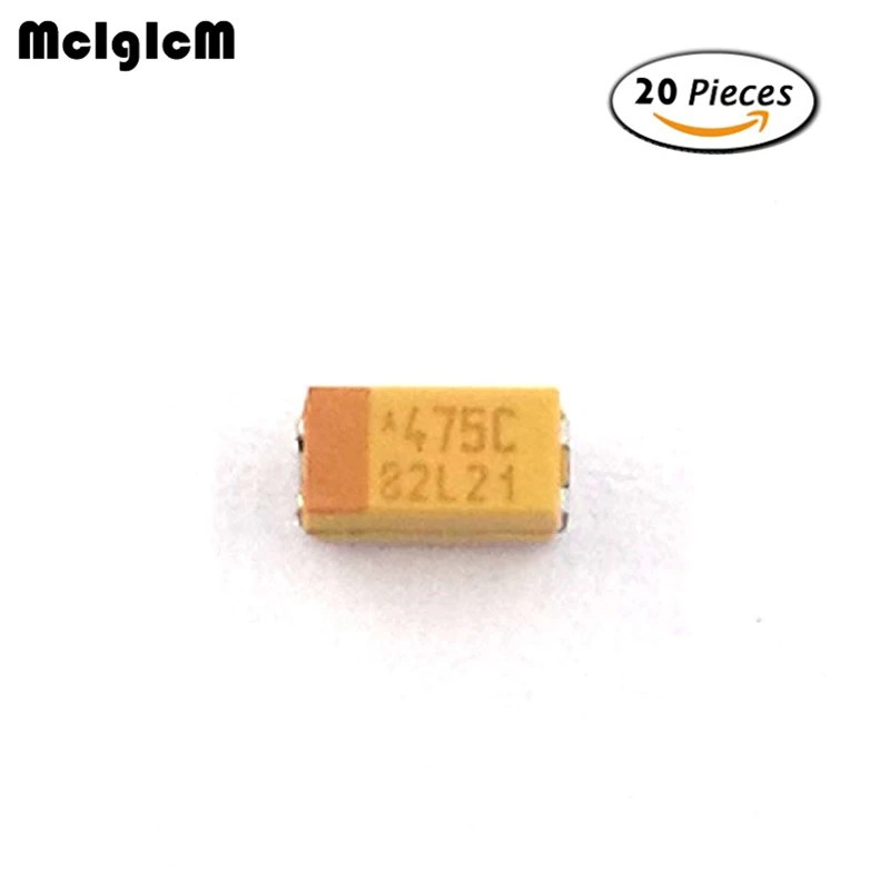 

MCIGICM 20pcs A 3216 4.7uF 16V SMD tantalum capacitor