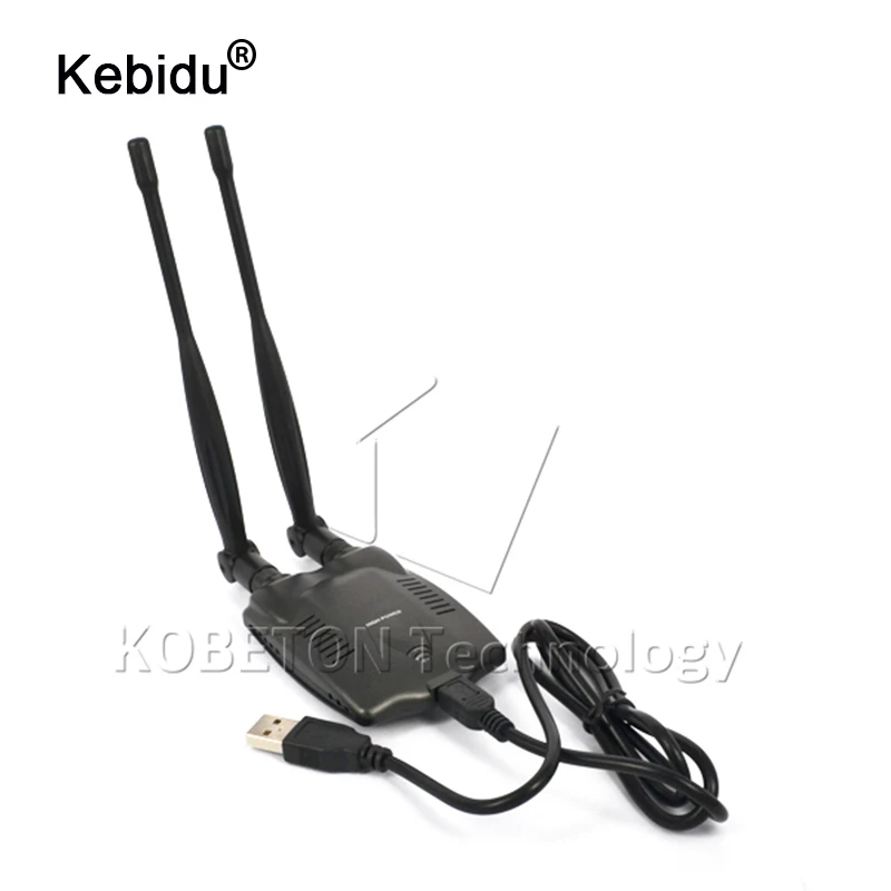 

kebidu 150Mbps Wireless WiFi Adapter High Power 5dB Dual wifi Antenna Wireless Network Card USB WiFi Receiver Adaptador WiFi