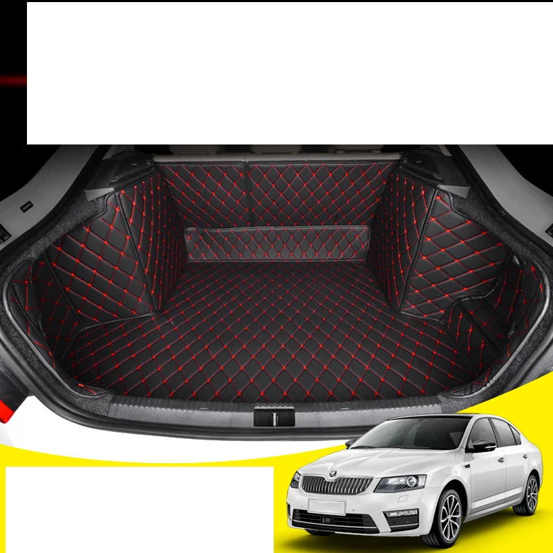 

custom fit pu leather car trunk mat cargo mat for skoda octavia 2013 2014 2015 2016 2017 5d cargo liner