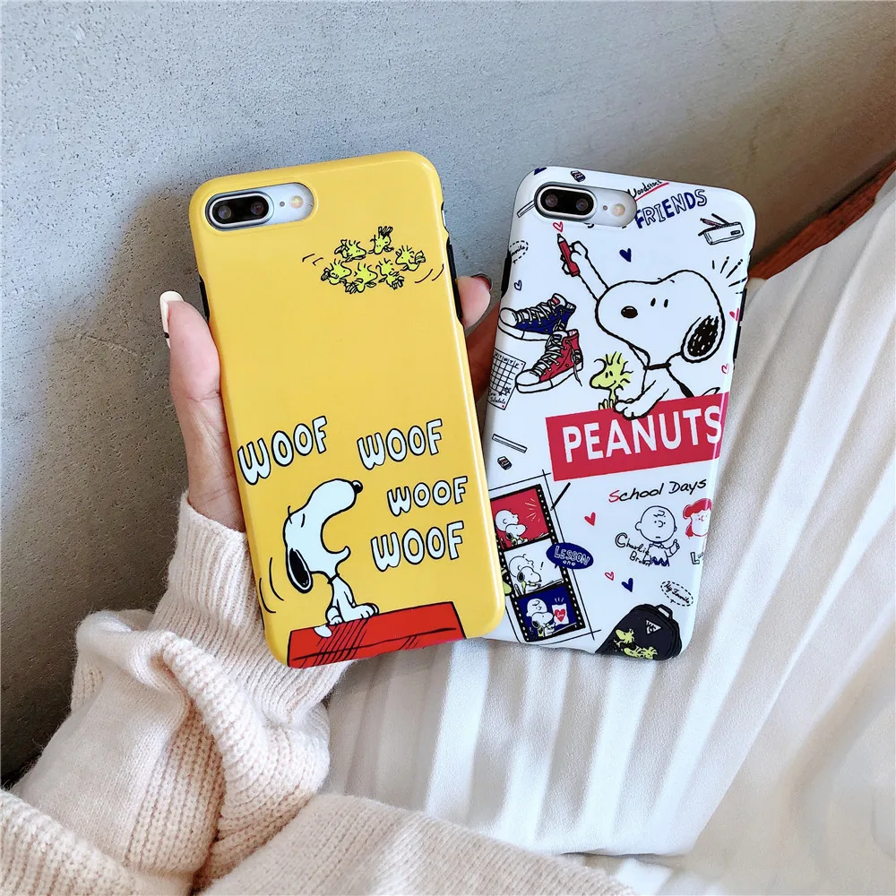 Matte Silicon Phone Cases for IPhone 7 Case Iphone X Xs Max Xr 6s 8 Plus Cartoon Cute Shell Dog |