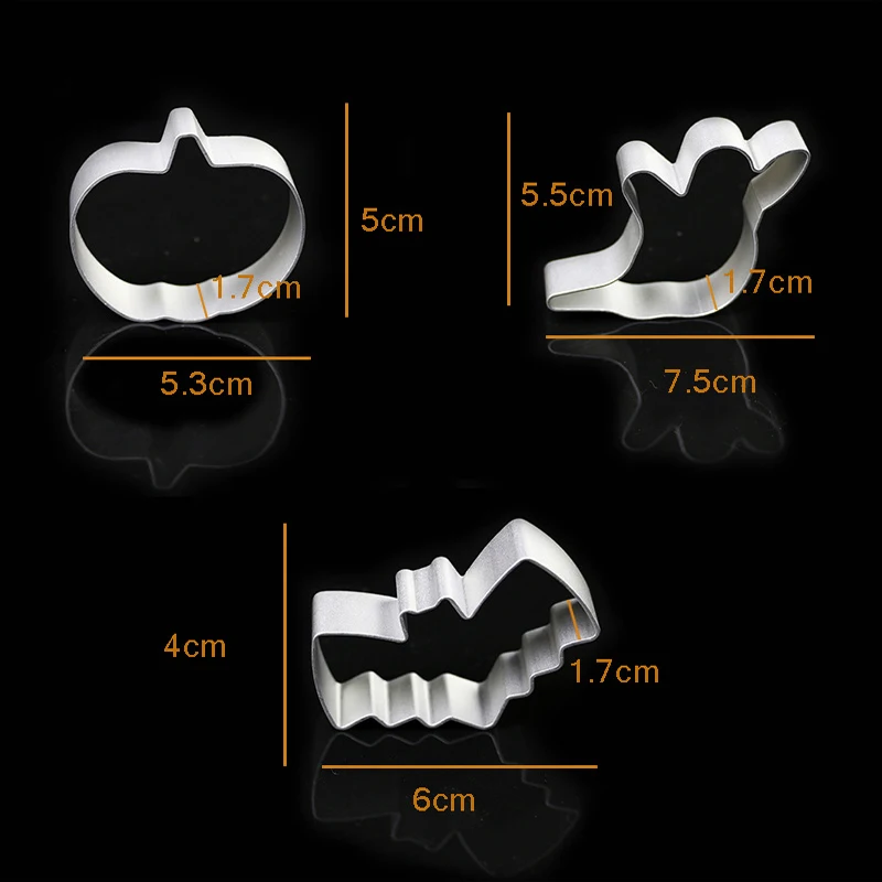 Горячая Распродажа, новинка, форма для печенья в виде тыквы и призрака на Хэллоуин, утолщенная форма для печенья из алюминиевого сплава, инструменты для приготовления печенья