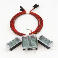 Автомобильный интерьерный светодиодный светильник для ног+ кабельный жгут для VW Jetta GOLF 5 MK5 6 MK6 PASSAT B6 B7 A4 A3 Q5 сиденье Toledo Leon