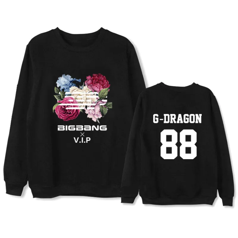 G-DRAGON-2 K-поп Bigbang Quanzhilong альбом цветок дорога концерт с тем же T-воротник костюм kpop кофты Bigbang - Цвет: G-DRAGON-2