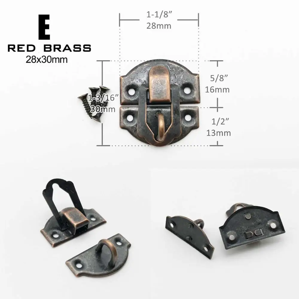 E red brass 28x30mm