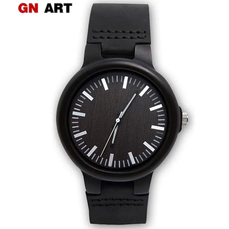 

ELMERA Woodn watch mens Leather Watch for Men Teens G Shock Watches Carnival Wooden Watches Famous Men's 2018