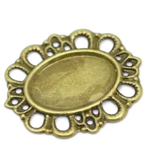 Doreen Box Lovely 50 с бронзовой филигранью под старину Кабошон Установка Обертывания Разъемы Украшения 30x26 мм(подходит 18x12,5 мм)(B18551