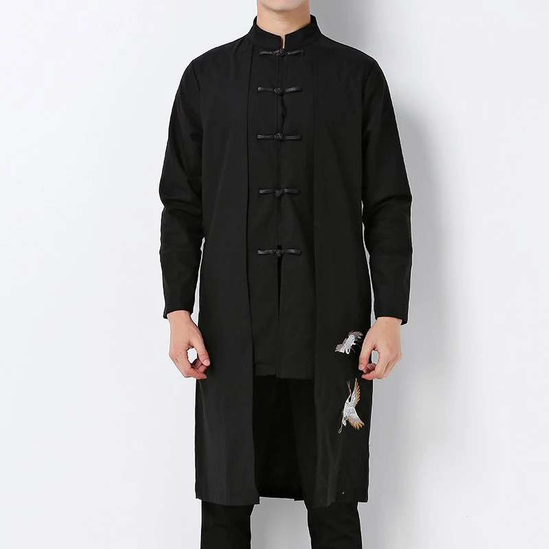 Chinese Style Trench Men's Retro Ethnic Style Tang Suit Jacket Men's ...