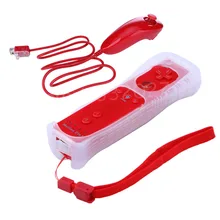 6 цветов встроенный Motion Plus Remote + Nunchuck Контроллер + Slicon Чехол для Nintendo Wii 100% совместимый