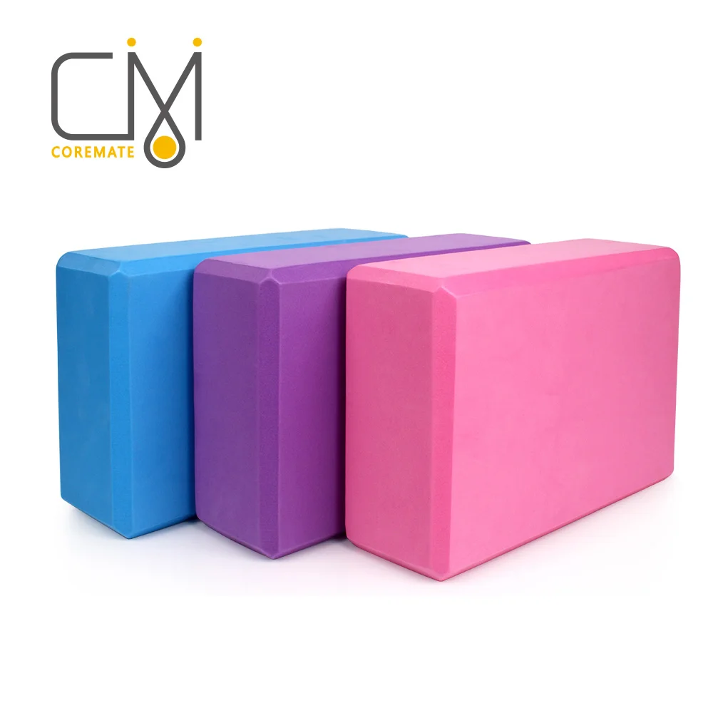 COREMATE Yoga Blocks Home Gym Sport Pilates Balance Fitness Equipments Exercise EVA for Training