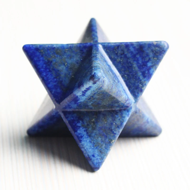 

4cm Big size Natural Lapis lazuli Quartz Points Merkaba Stars Gemstone Wicca for Meditation Healing Feng Shui Home Decoration