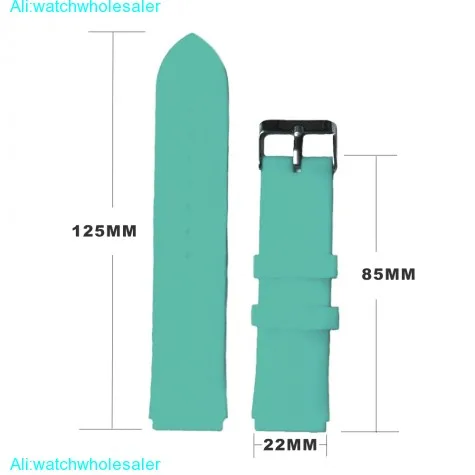 22mm Blue Ice Color Silicone Jelly Rubber Unisex Watch Band Straps WB1061T22JB