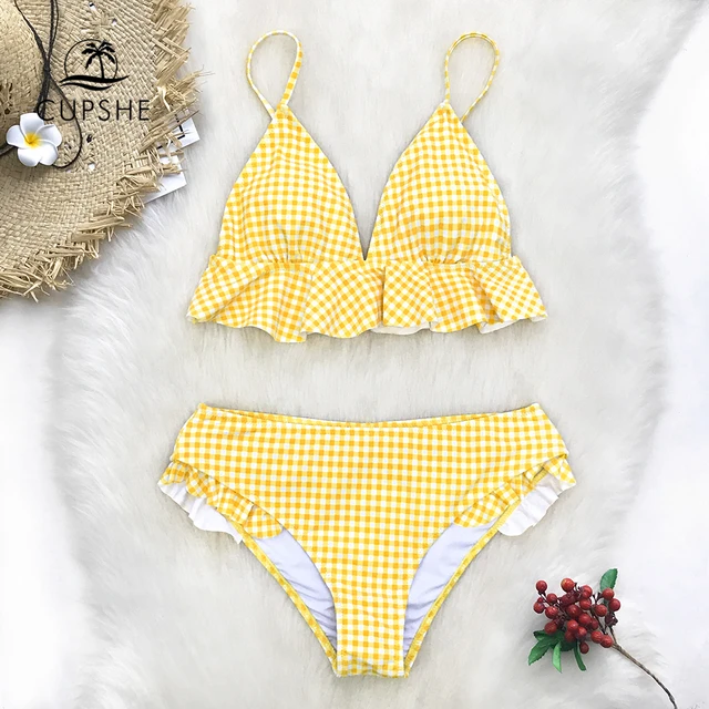 women's gingham bathing suit