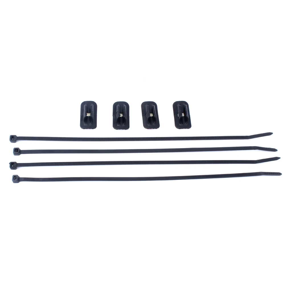 

4PCS/Set Accessories Durable Black Brake Cable Guides With Zip Ties Hose Housing Bicycle Base Clips Adhesive Convenient Plastic