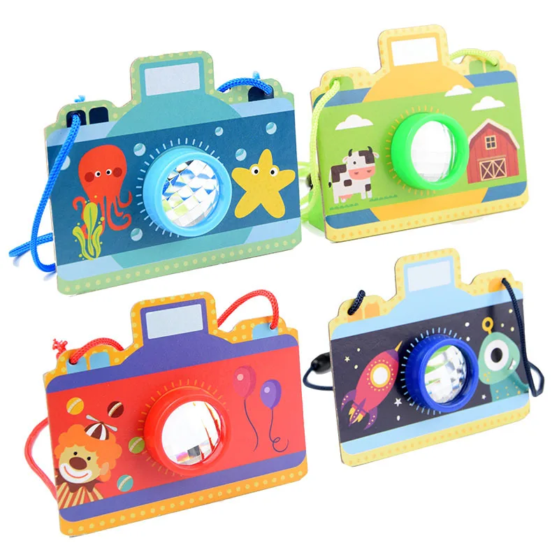 

Cartoon Simulation Camera Kaleidoscope with Hanging Kids MagicClassic Learning Cupboard Toy For Children