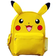 Pokemon Monster Yellow Pokemon Pikachu Kleine Große Schule Rucksack Buch Tasche mit Ohr für Kinder Mochila Weihnachtsgeschenk