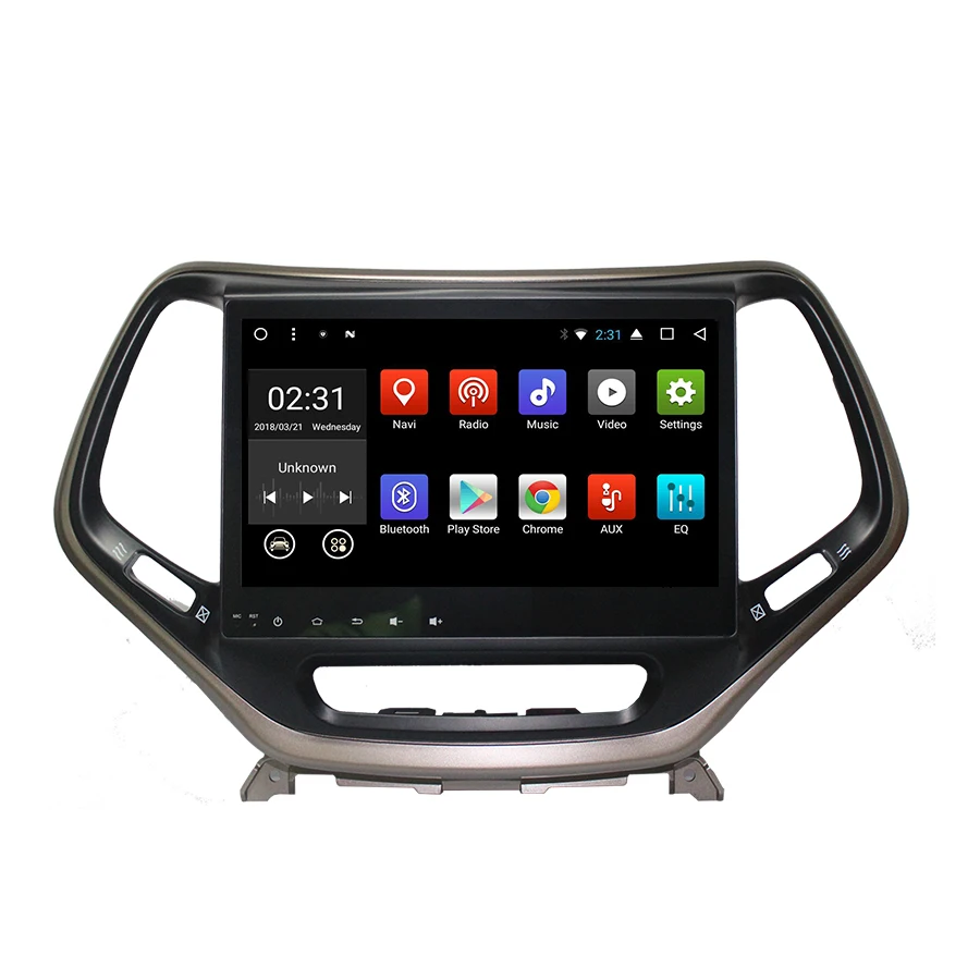 Sale Asvegen 10.2" Android 7.1 Quad Core Car Radio GPS Navigation Stereo Headunit WIFI 4G Media DVD Player For  Jeep Cherokee 2015 1