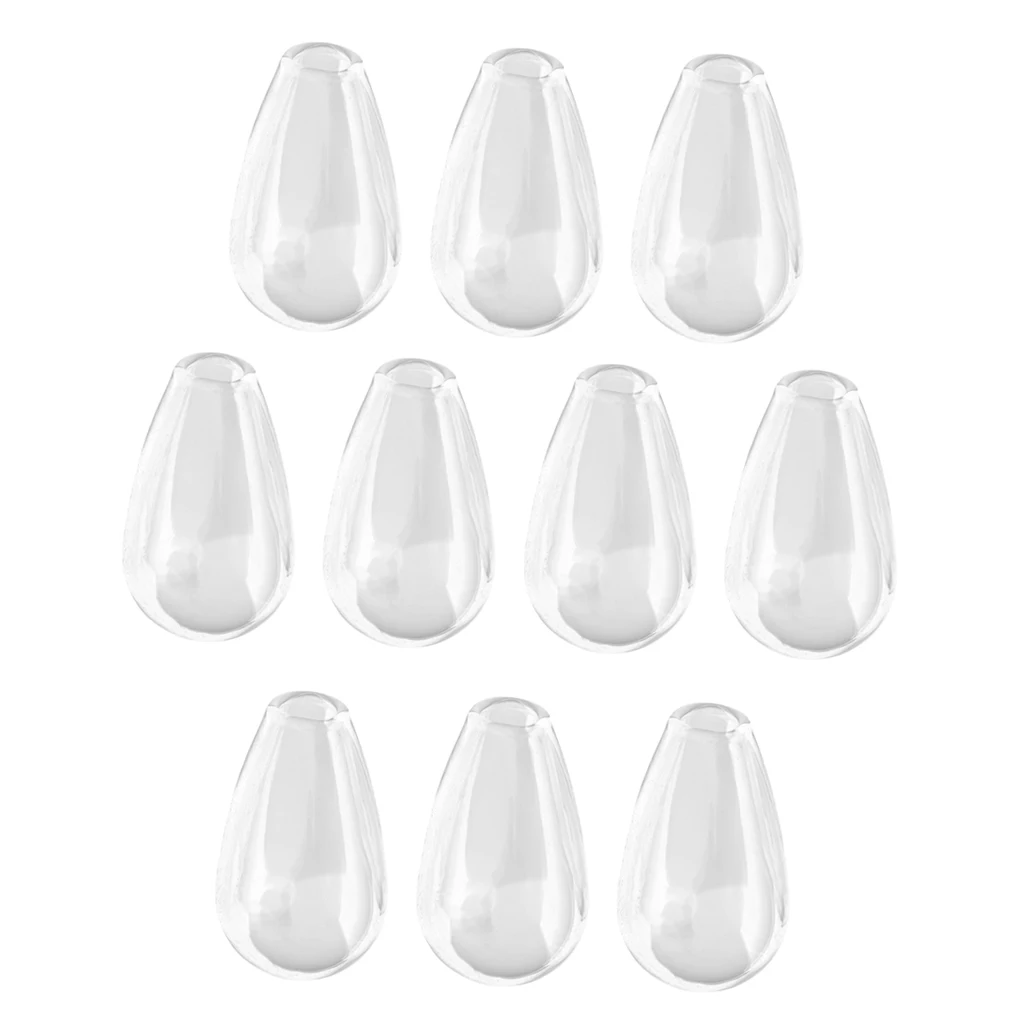 10 Pieces Clear Teardrop Globe Glass Bottle Wish Charm Pendant DIY Necklace Jewelry Makings