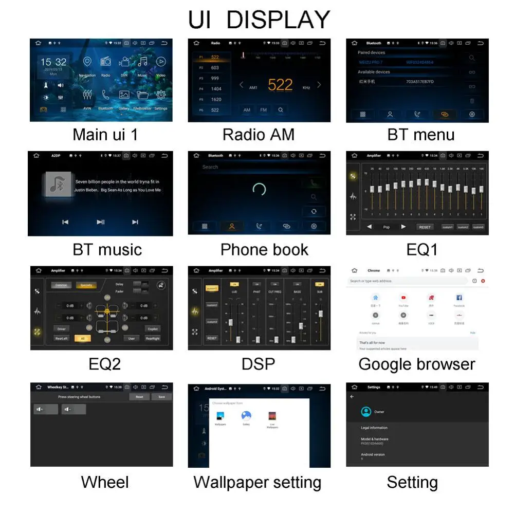 Clearance 10.1" Android 9.0 Car Multimedia Player GPS Navigation Radio Stereo for JEEP Cherokee DSP 2.5D+IPS BT 4+32G 2