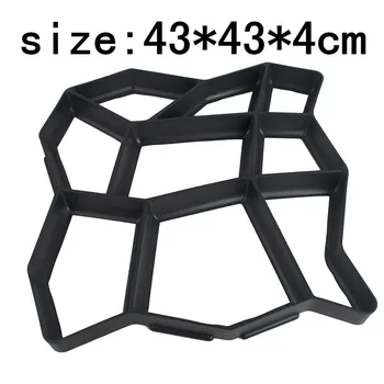 

Free shipping garden tools mold for concrete DIY Stone plastic mold pathways for garden, paving mold, pathmate shovel 43*43*4cm