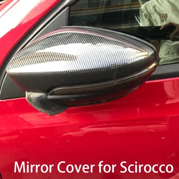

2pcs/set For VW Scirocco 2009 - 2018 Full Replacement carbon fiber look Car Side Mirror Cover carbon fiber look side caps