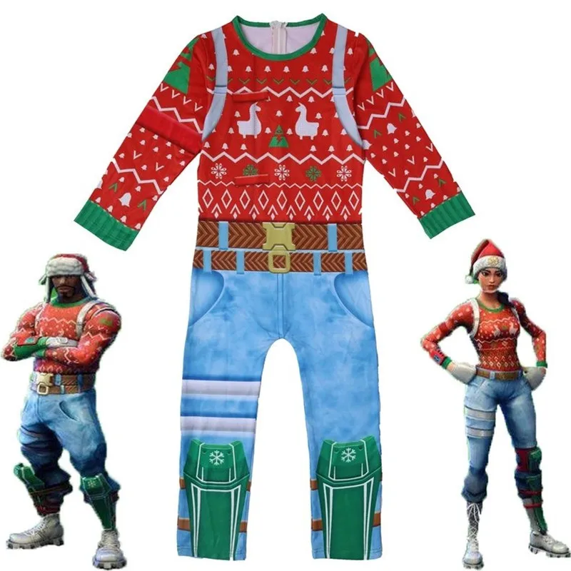 

ZSQH Yuletide Ranger jumpsuits Game Battle Royale Cosplay Costume for kids bodysuit
