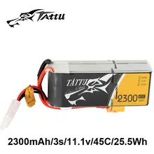 TATTU Lipo Battery 11.1V 2300mAh Lipo 3s 45C Battery XT60 Plug Battery for FPV Quadcopter RC Plane Drone UAV Remote Control Car