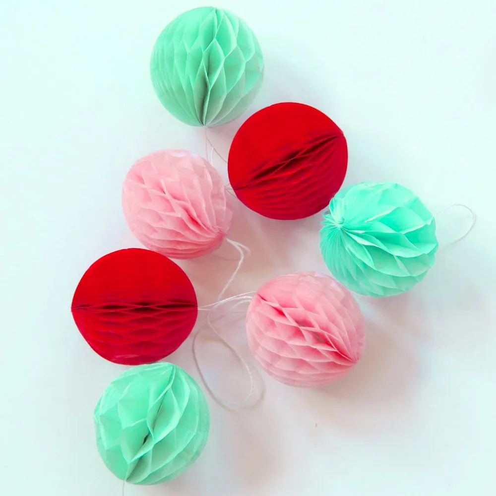 

5cm Lot of 100 Wholesale Tissue Paper Honeycomb Balls Mini Hanging Balls Party Wedding Decoration Home Birthday Baby Shower