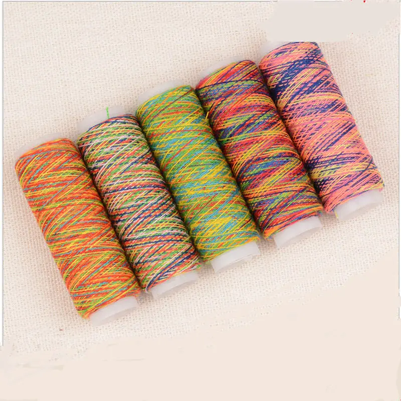 110pcs/pack Sewing Thread Rainbow Color Hand Quilting Embroidery Sewing Thread For Home Diy