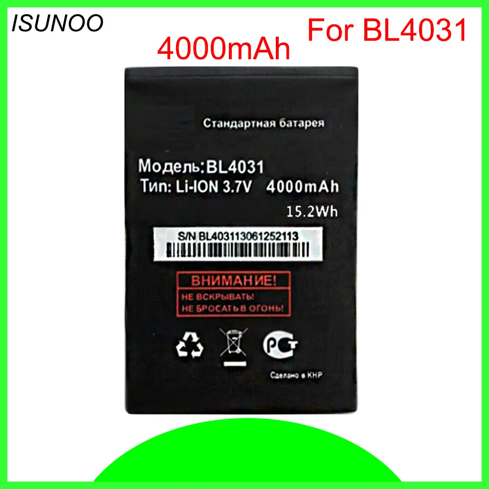 ISUNOO 5 шт./лот 4000 мАч BL4031 Сменный аккумулятор для Fly IQ4403 Energie 3 / Evo Eenrgy BL 4031 батареи |