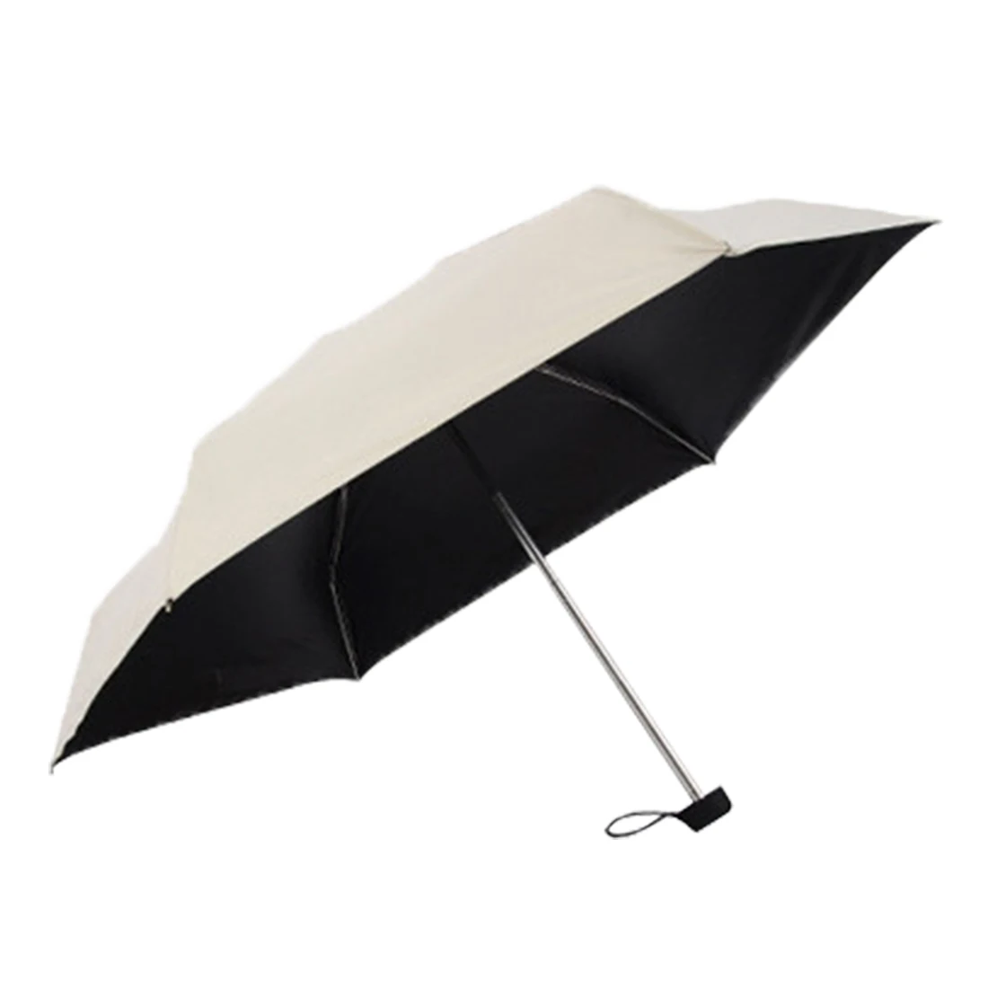 Карманный мини-зонт-светильник с защитой от ультрафиолета и ветра, переносные складные зонты для путешествий, Компактный Зонт от дождя для мужчин и женщин - Цвет: White