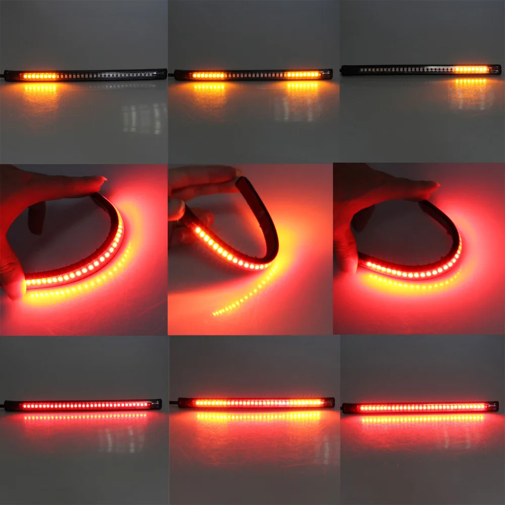Резиновая полоска с 2835 SMD LED стоп сигналами для мотоцикла сигнальная полоса 32