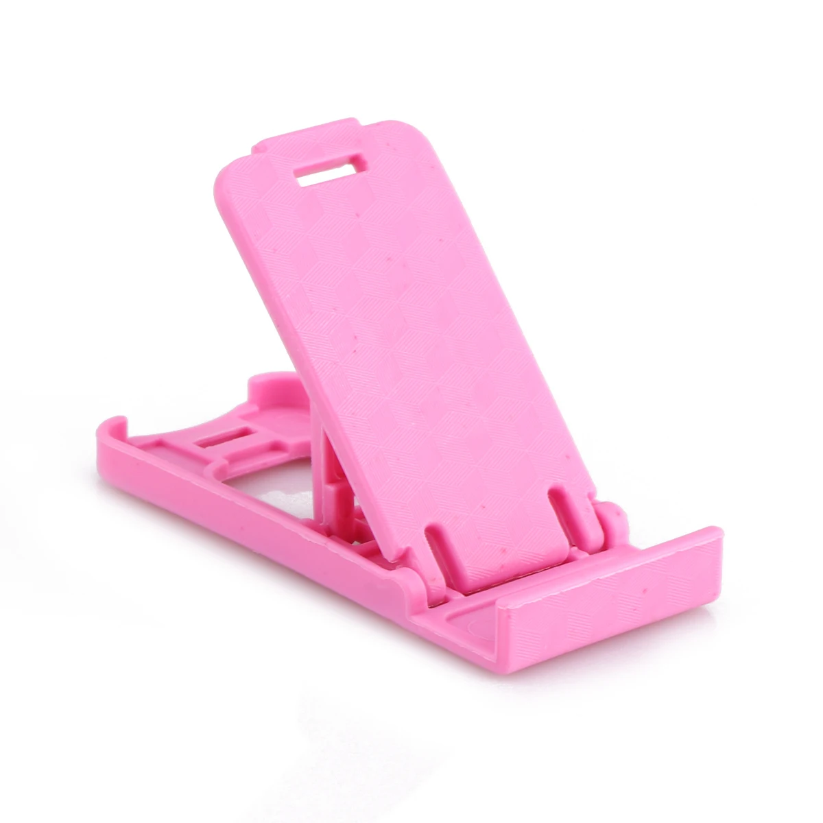 Портативный Универсальный мини-держатель для мобильного телефона, Складная Настольная подставка, 4 градуса, регулируемая для iPhone Andorid Phone - Цвет: Pink