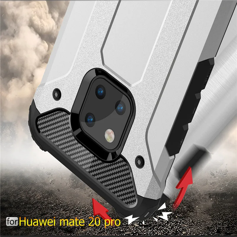 Прочный гибридный жесткий противоударный защитный чехол для телефона HUAWEI mate 30 Pro P30 P20 Lite Honor 8X MAX Y5 Y9 P Smart Z