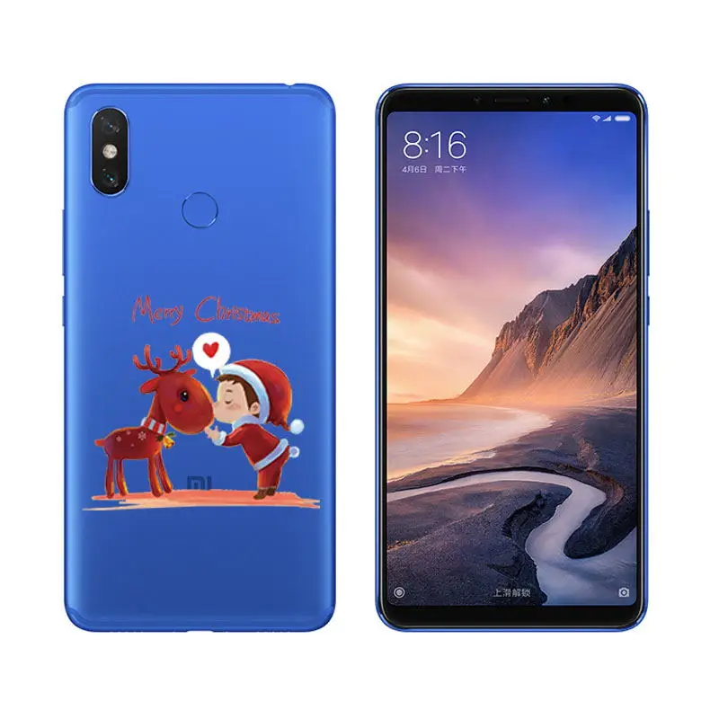 Santa Claus Reindeer Christmas Soft Case Cover For Xiaomi Mi A1 A2 Lite Mix 2S Redmi Note 5 4X 4A Phone Coque Fundas sFor Mi 8   (6)