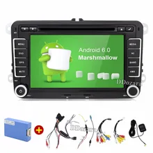 4 ядра Android 6.0 2Din 7 дюймов dvd-плеер автомобиля для VW Golf 5 6 поло Passat CC Jetta Tiguan Touran EOS шаран Scirocco caddy