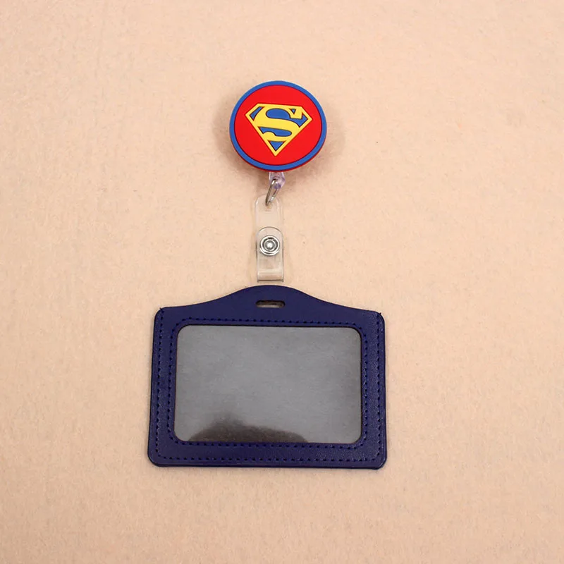 Мультфильм Супермен, супергерой раскладной держатель для бейджа силиконовые студенческие медсестры Exihibiton кличка карты значок канцелярские принадлежности - Цвет: 3