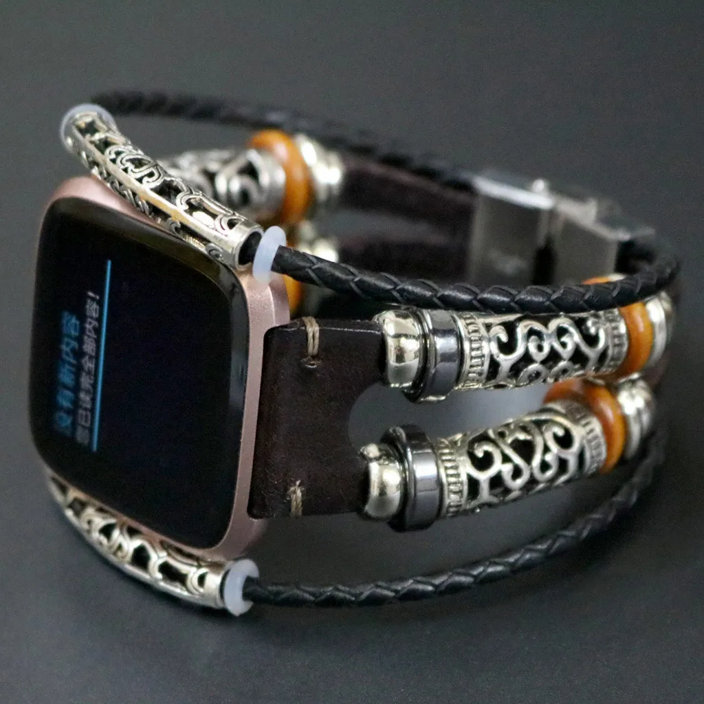 Кожаный ремешок для Fitbit Versa/Versa Lite, сменные браслеты, ремешок, браслет, ремешок на запястье, кожаный ремешок, Прямая поставка 315#2